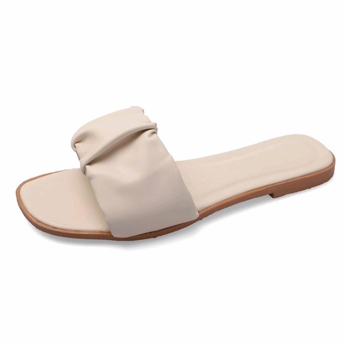 Gambar sendal wanita flat / korean slippers - cream, 38 dari PAMTAMS_COM undefined 5 Tokopedia
