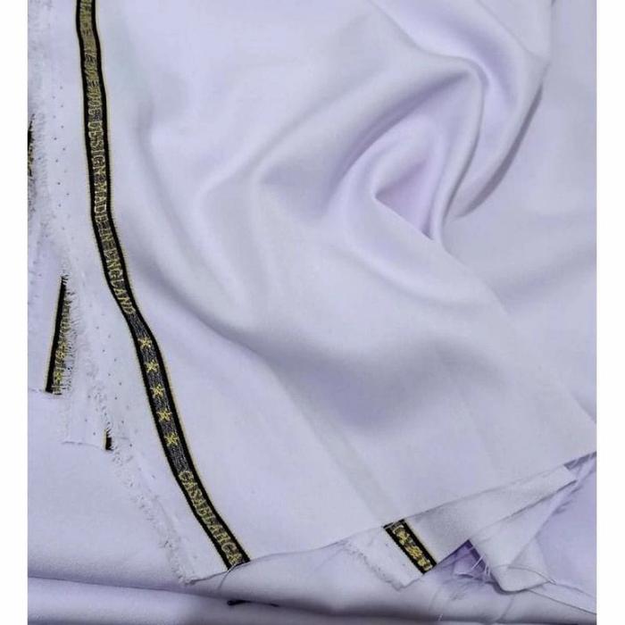Gambar Bahan kain pemda khaki keki seragam dinas/kantor/pns/ans semi wool - Putih, 300cm/3M/L/XL dari Syakila.ofc undefined Tokopedia