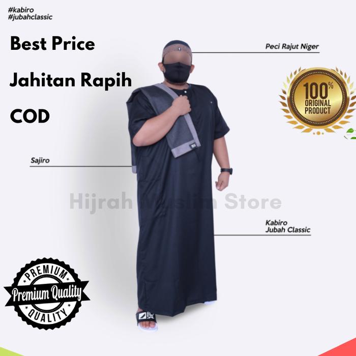 Gambar MURAH ! Baju Gamis Jubah Pria Al Haramain 4XL, 5XL Big Size Jumbo Pria - Hitam, 4XL dari Hijrah Muslim Outfit Store undefined Tokopedia