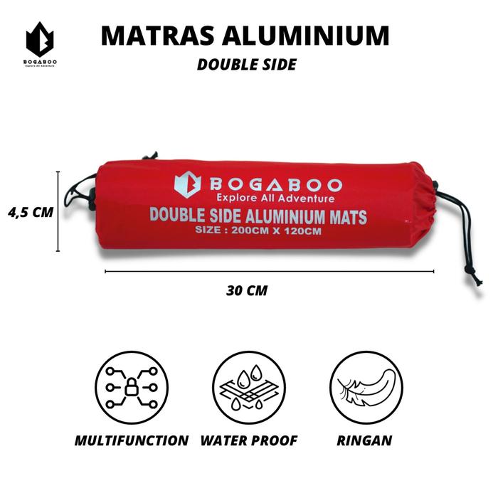 Gambar Matras Foil Double Side Size 200 x 120 cm Ultralight - Matras Alumuniu - RANDOOM dari Aycamp undefined Tokopedia