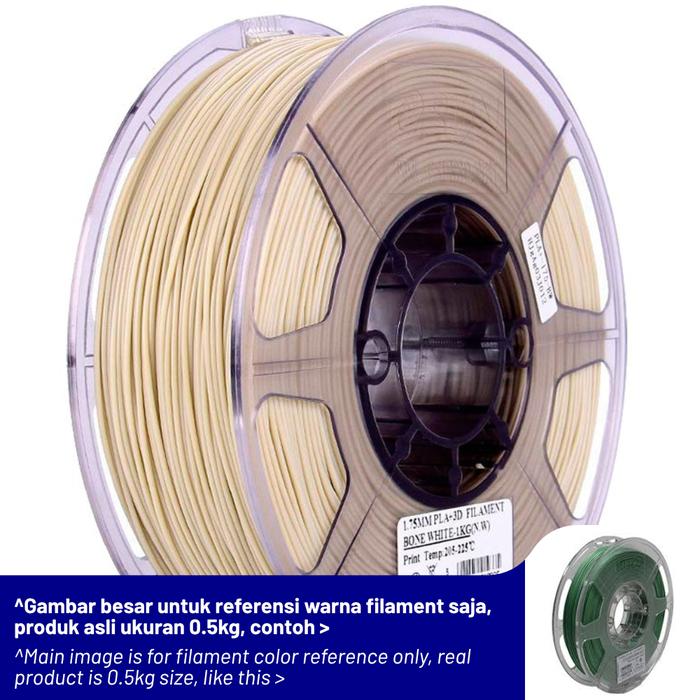 Gambar eSUN PLA+ / PLA Plus Pro / ⌀1.75mm / 0.5kg / 3D Printing Filament - Bone White dari Filagain undefined Tokopedia