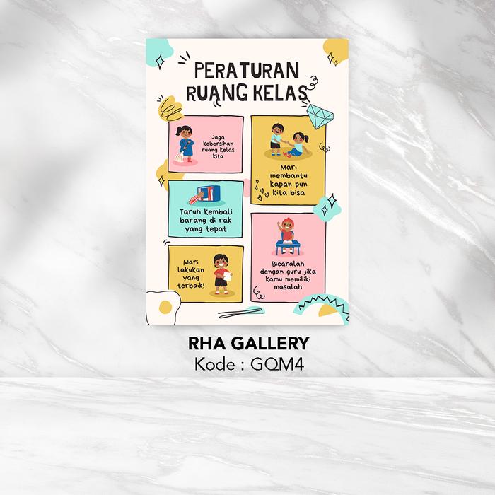 Gambar Hiasan Dinding Sekolah Peraturan Kelas Pajangan Poster Kayu Walldecor - CQM4 dari RHA_GALLERY undefined Tokopedia