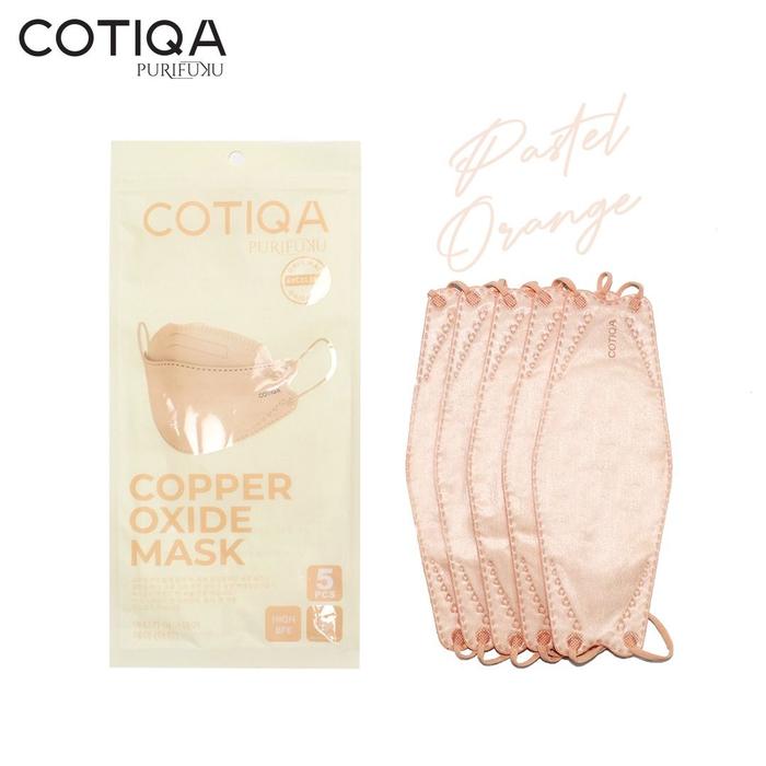 Gambar Cotiqa Masker KN95 Medis - Copper Oxide Mask Korea - Orange dari Lesformore Kota Tangerang Tokopedia
