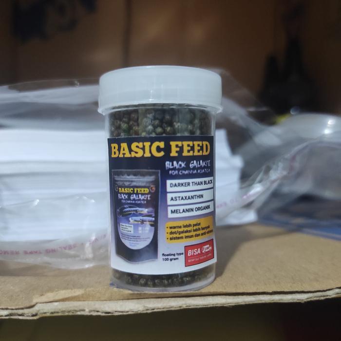 Gambar COD pelet ikan asiatica ws | makanan ikan basic feed black galaxy for channa asiatica ws - Repack 13Grm, 2'mm dari Basic Feed Premium undefined Tokopedia