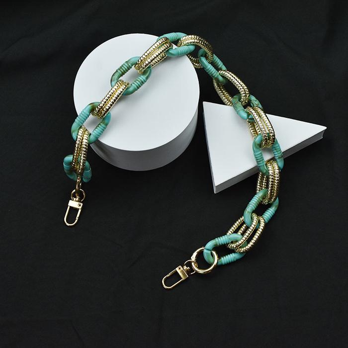 Gambar Bag Strap Chain Tali Tas Hand Bag Aksesoris Tas Acrylic Two Tone 30Cm - Hijau dari Tara Women undefined Tokopedia