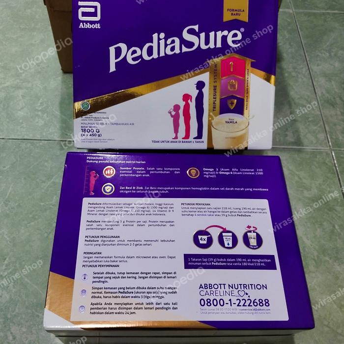 Gambar pedia sure pediasure triplesure system vanila 1800 gr dari wirasakka online shop undefined Tokopedia