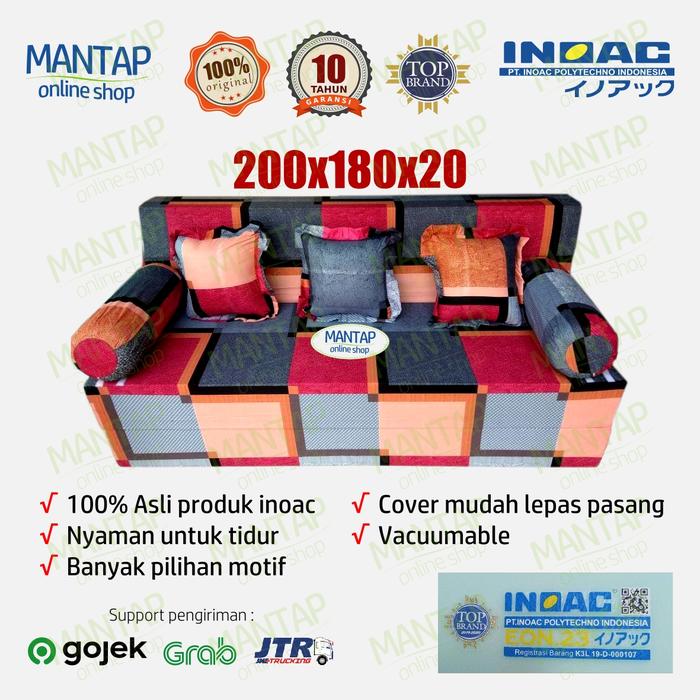 Gambar Sofa Bed Inoac 180x20x200cm anti kempes Garansi 10-15thn busa awet - EON LG D23, Bahan STANDAR dari INOAC toko kasur undefined Tokopedia