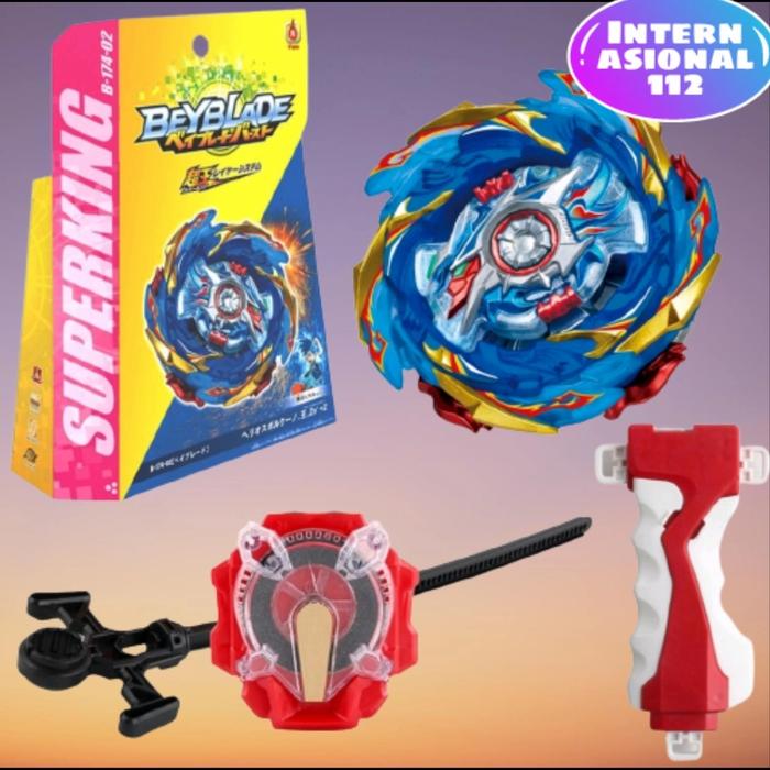 Gambar Mainan Gangsing Beyblade Burst Sparking launcher set keluar api - B-174-02 dari internasional112 undefined Tokopedia