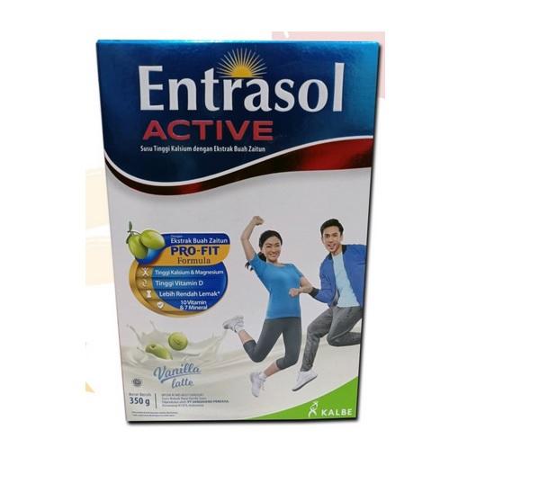 Gambar Entrasol Susu Tinggi Kalsium Active Vanilla Latte 350gr dari Lampung Ceria undefined Tokopedia