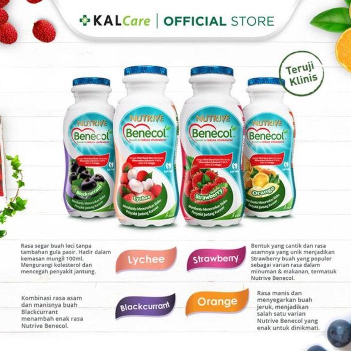 Gambar Nutrive Benecol 6x100ml Blackcurrant, Lecy, Orange, dan Strawberry dari Rochefot_Cloth undefined Tokopedia
