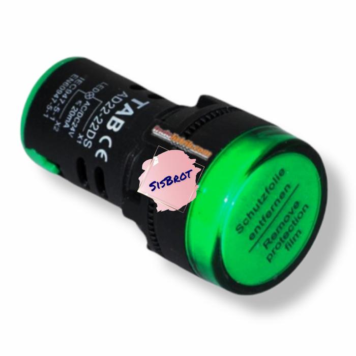Gambar PILOT LAMP PANEL DIREC / LAMPU INDICATOR PANEL 22MM 220V/PILOT LAMP - Hijau dari SISBROT undefined Tokopedia