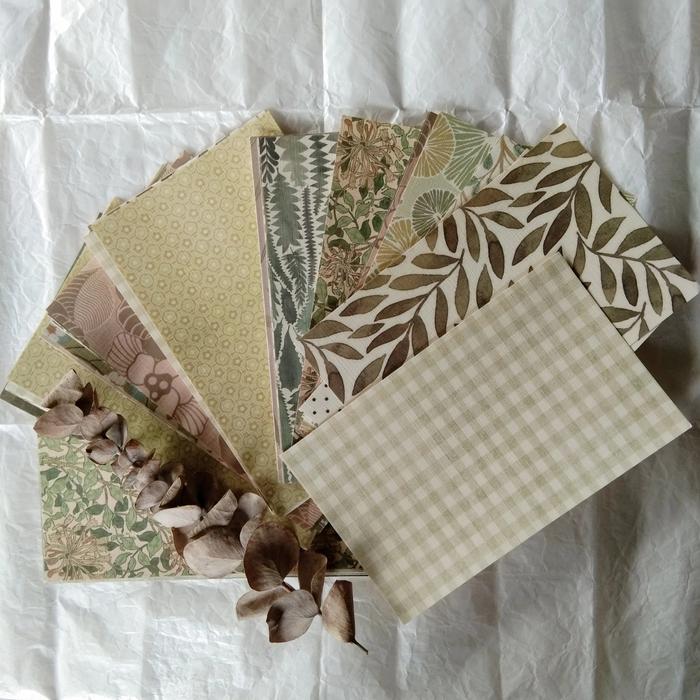 Gambar PAPER SCRAP COLLECTION 10 PCS RANDOM - Hijau dari BulletJournal undefined Tokopedia