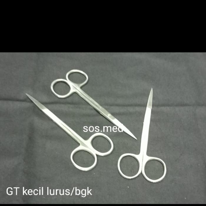 Gambar Gunting Medis Iris Kecil 12 cm Lurus / Bengkok dari SOS med undefined Tokopedia