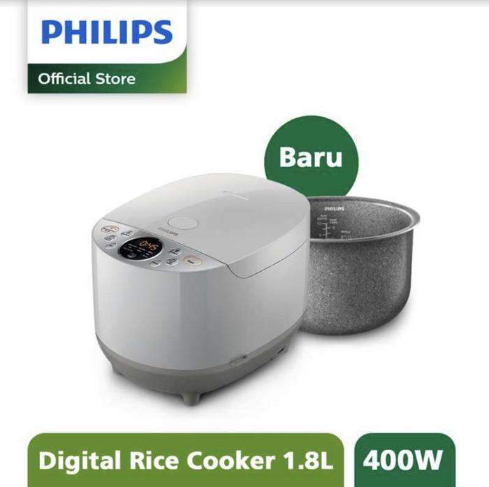 Gambar PHILIPS HD4515/30 Fuzzy Logic Digital Rice Cooker [1.8 L] - Grey - Grey dari Sinar Jaya Abadi 888 undefined Tokopedia