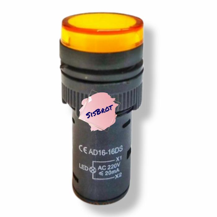 Gambar PILOT LAMP PANEL DIREC / LAMPU INDICATOR PANEL 22MM 220V/PILOT LAMP - Kuning dari SISBROT undefined Tokopedia