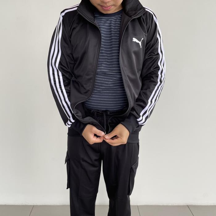 Gambar Jaket Zipper / Jaket Casual Olahraga Model 3Strip Pria dan Wanita PU01 dari Simplezone.id undefined Tokopedia