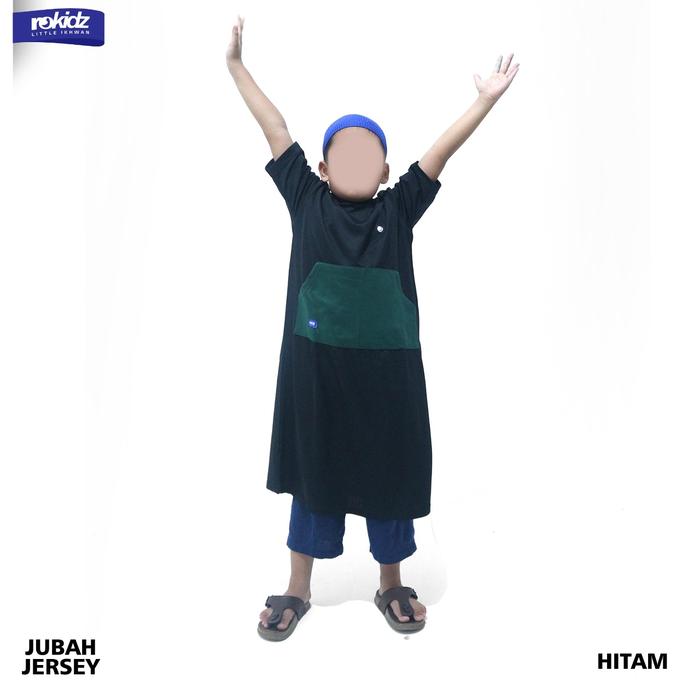 Gambar BAJU JUBAH JERSEY ANAK ROKIDZ - Hitam, M dari Rosal_er undefined Tokopedia