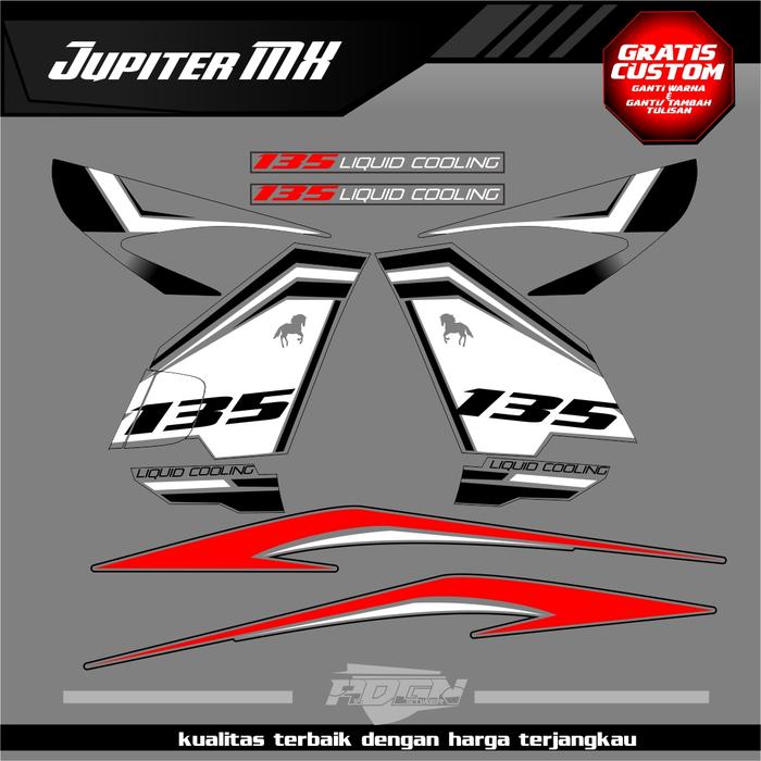 Gambar Striping Jupiter mx old 135 / lc135 v1 - Merah dari ADGN CUSTOM stiker undefined Tokopedia