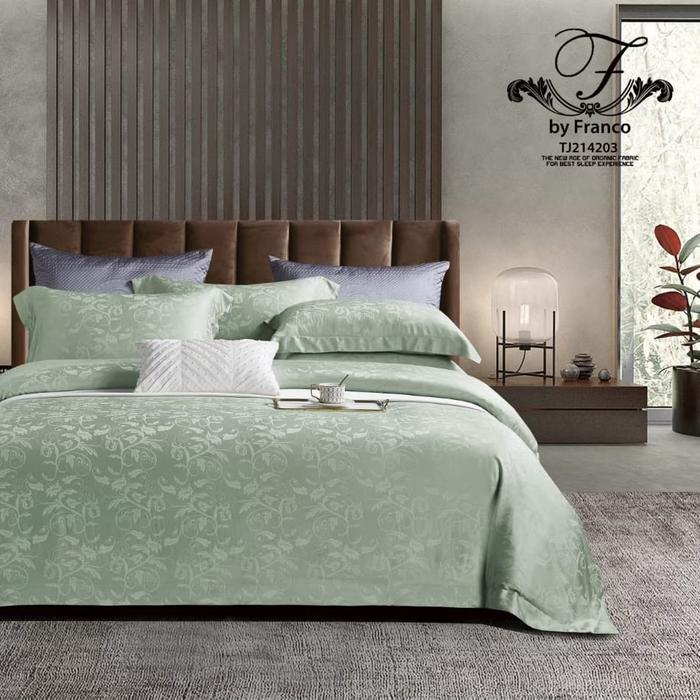Gambar sprei kingkoil tencel sutra - Hijau, 160x200x30 dari mazayasprei undefined Tokopedia