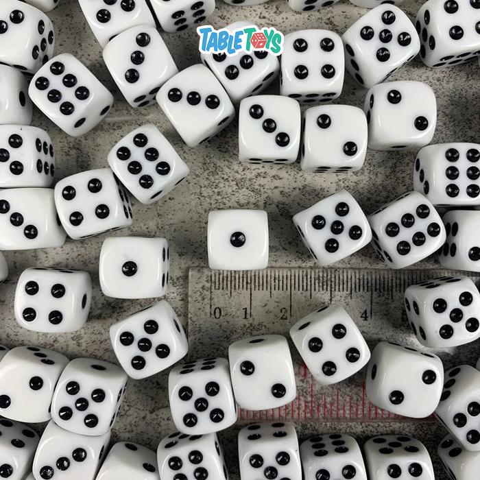 Gambar Dadu Dot Warna Warni - D6 Dice - Putih, 14mm dari Tabletoys undefined Tokopedia