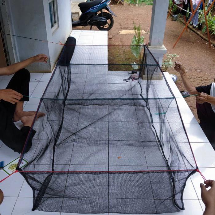 Jual Keramba Jaring Ikan Hapa Kotak Ikan Waring sekat 3x1x50 Keramba ...