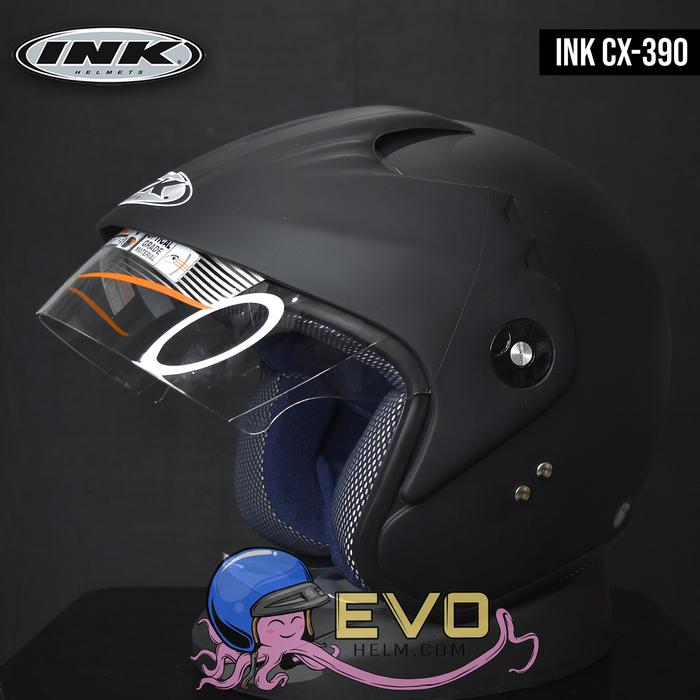 Gambar INK CX 390 SOLID - FIRE RED - BLACK DOFF, M dari eVo Helm undefined Tokopedia