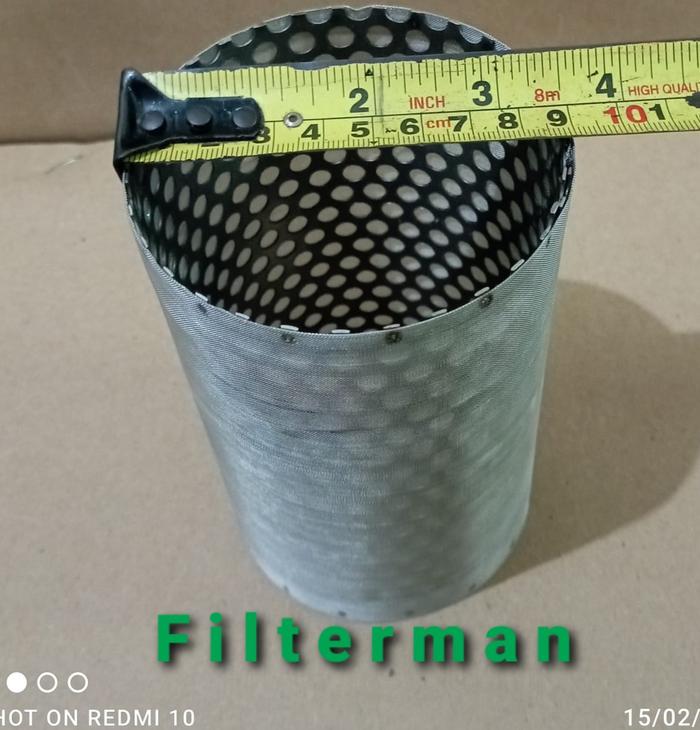 Gambar Saringan Air Minyak Solar Fluids Water Oil Fuel Filter Stainless SS 304 Filter Element Inline Y Strainer CUSTOM - D.90xL.140 x1mm dari Filterman undefined Tokopedia