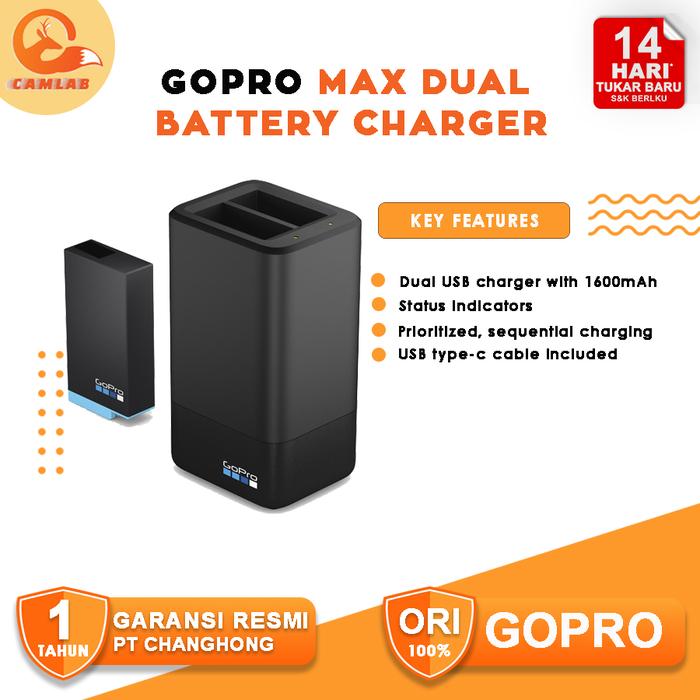 Jual GoPro Dual Battery Charger with Rechargeable Battery for MAX