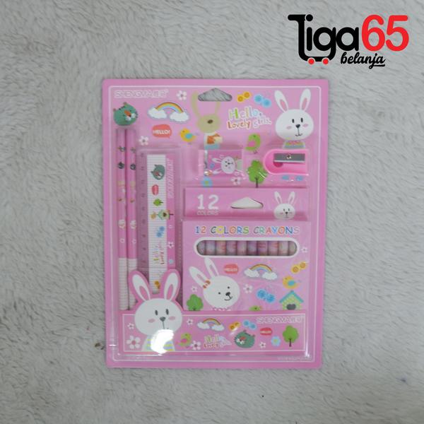 Gambar 365 STATIONERY SET #40985 Paket Alat Tulis Karakter Fancy - SM8860 - Pink dari 365belanja undefined Tokopedia