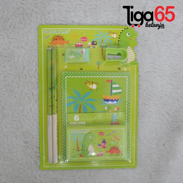 Gambar STATIONARY SET/Alat Tulis 4in1/Karakter Fancy/STATIONARY SET SM8846 - SM8846 - Hijau dari 365belanja undefined Tokopedia