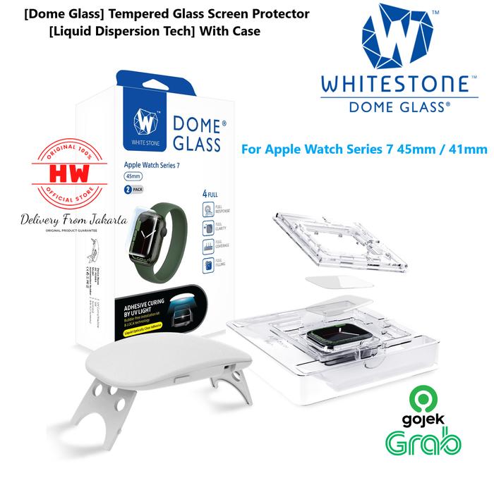Whitestone Dome Glass Apple Watch Series 41mm 45mm Tempered Glass  41mm, With UV Pack