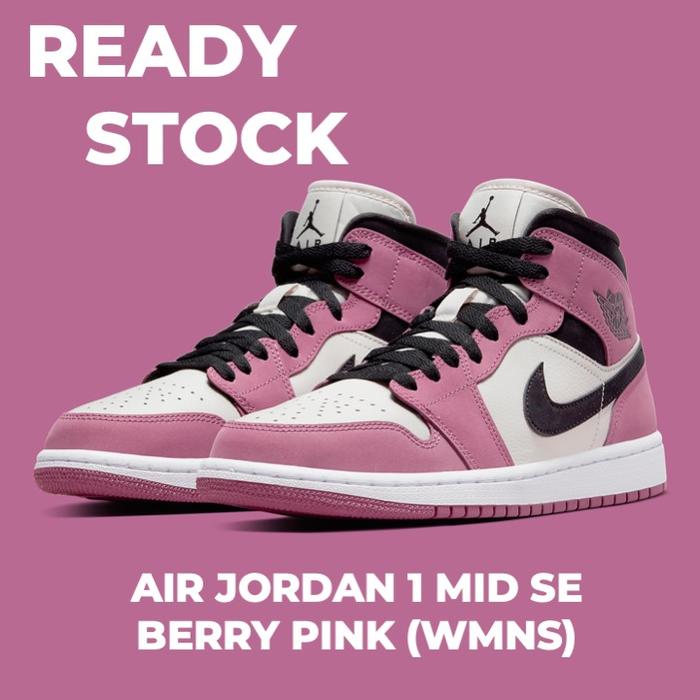Jual Nike Air Jordan 1 Mid SE Berry Pink (WMNS) - 43 - Jakarta Barat -  Sigma Kicks | Tokopedia