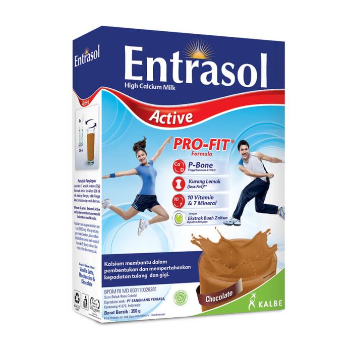 Gambar Susu Entrasol Active 160 g Kotak / Susu Nutrisi Kesehatan - Coklat dari Apotek Promedika Mitra Farma undefined Tokopedia