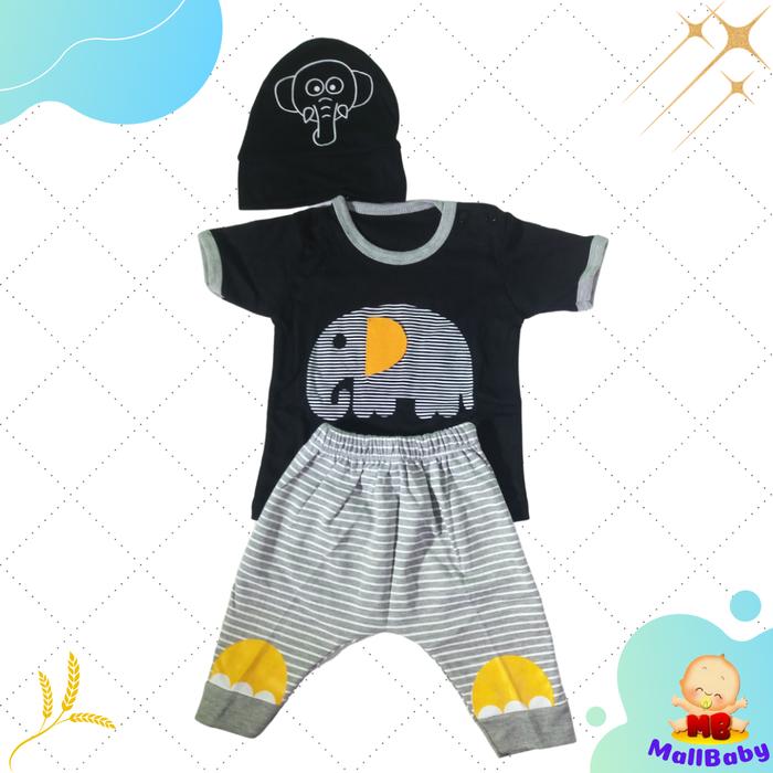 Gambar Baju Bayi Laki Laki 6-12 Bulan Setelan Bayi Laki Laki Murah Elephant - Baju Hitam dari Mall-Baby undefined Tokopedia