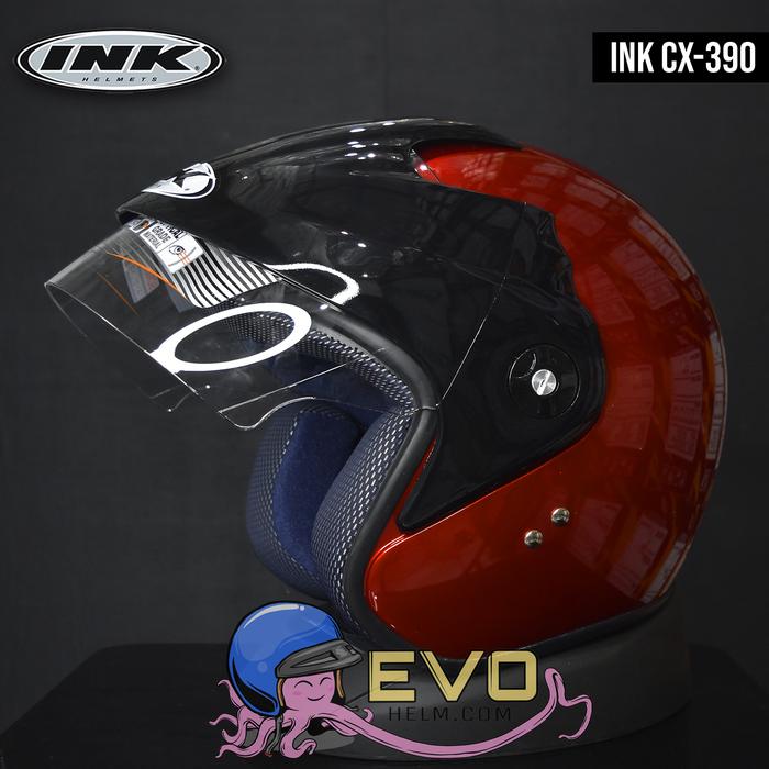 Gambar INK CX 390 SOLID - FIRE RED - MAROON, M dari eVo Helm undefined Tokopedia