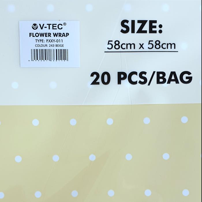 Gambar Flower Wrapping Cellophane Polkadot - Kertas Buket Bunga Kertas Kado - Beige dari Comart Store undefined Tokopedia