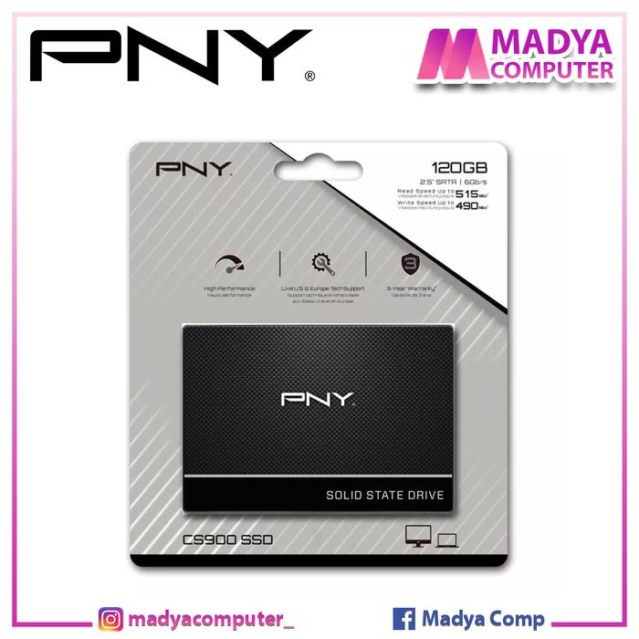 Gambar SSD PNY CS900 2.5" SATA III (120GB / 240GB) - 120GB dari Madya Computer undefined Tokopedia