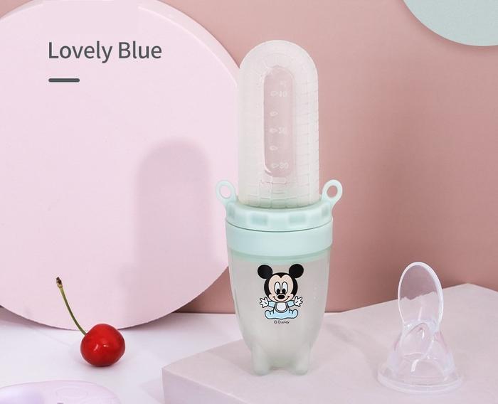 Gambar Sendok Botol Makan Bayi MPASI Botol Silicone Feeding Spoon Disney 2IN1 - love blue dari GOL Baby Official Store undefined Tokopedia