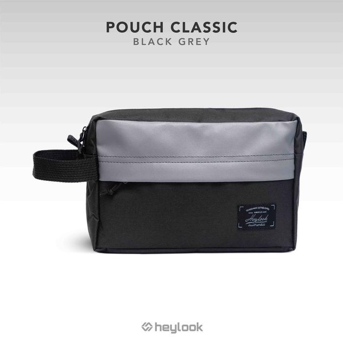 Gambar CLUTCH PRIA HANDBAG PRIA WANITA ORGANIZER BAG POUCH BAG TAS AKSESORIES - BLACK GREY dari HEYLOOK PROJECT undefined Tokopedia