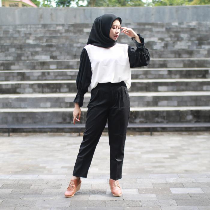 Gambar Celana Baggy Pants Jumbo Premium BB 57 - 90 Kg - Black FREE 1, XXL dari BIG SIZE PANTS undefined Tokopedia