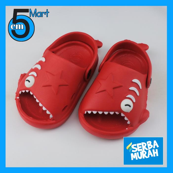 Gambar DLX 371E - Sandal Anak Baby Shark Hiu / Sandal Baim Slot lucu - Merah, 20 dari 5cm Mart undefined Tokopedia