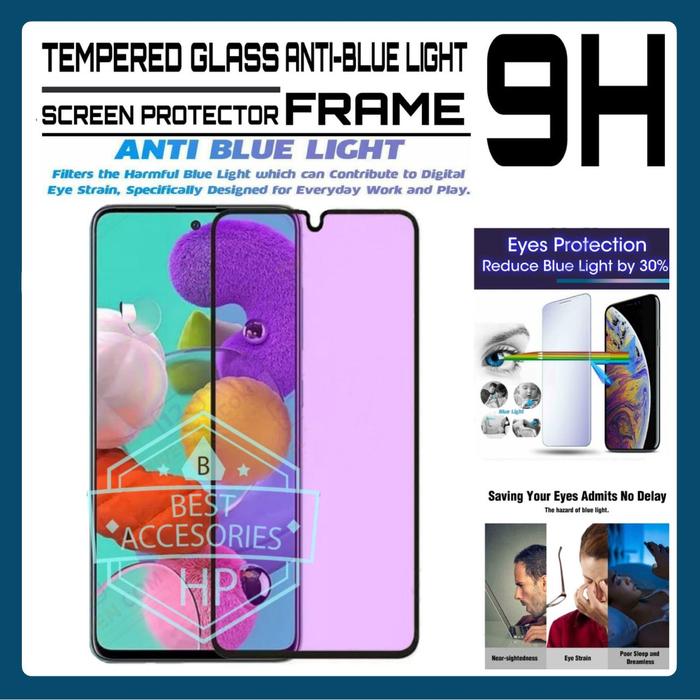 Gambar SAMSUNG GALAXY A03 / A03 CORE TEMPERED GLASS FRAME BLUE LIGHT SCREEN - SAMSUNG A03, FRAME BLACK dari Best Accesories Hp undefined Tokopedia