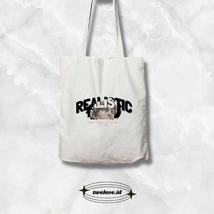 Gambar Tote Bag Bahan Kanvas Premium Perekat Realistic dari tweleve-id undefined Tokopedia