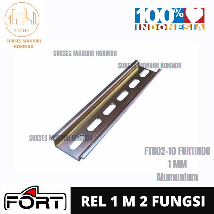 Gambar Rel MCB Alumunium 1 Meter Tebal 1 mm FTR02-10 Original SNI Fortindo dari Sukses Mandiri Hokindo undefined Tokopedia