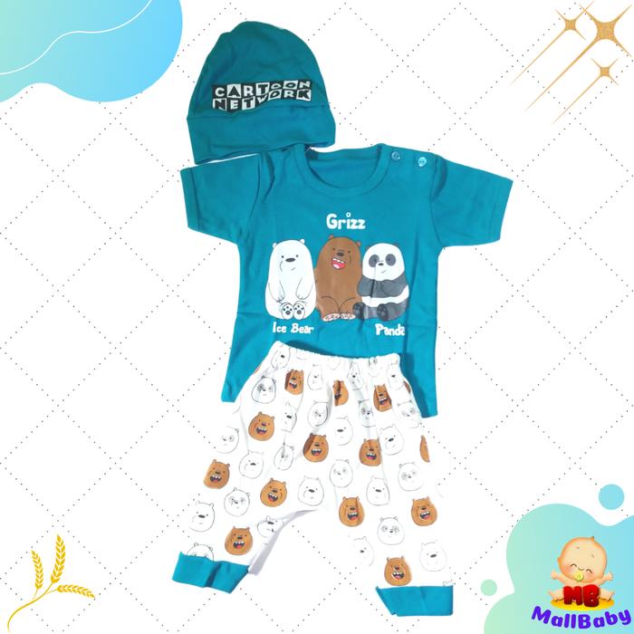 Gambar Baju Bayi Laki Laki 6-12 Bulan Setelan Bayi Laki Laki 1 Tahun Bears - Tosca dari Mall-Baby undefined Tokopedia