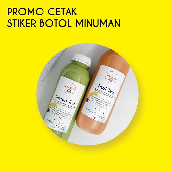 Gambar Promo Cetak Print Stiker Label Botol Minuman Kopi / Tea / Jamu custom dari sapria3 undefined Tokopedia