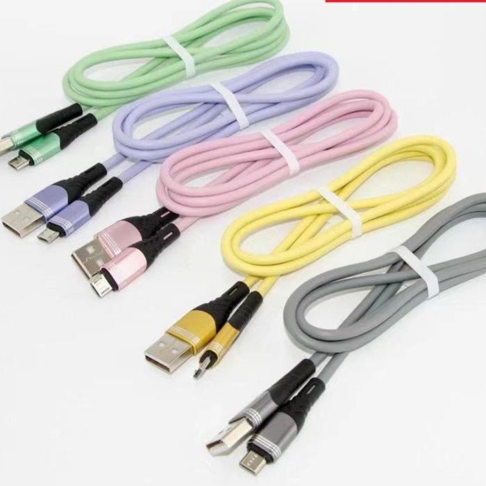 Gambar Cable Quick Fast Charging 3A Warna - Merah Muda, Micro dari viralofficialstore undefined 5 Tokopedia
