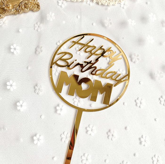 Gambar topper cake topper kue HBD MAMA happy birthday mama - DESIGN 2 dari Law's Kitchen undefined Tokopedia