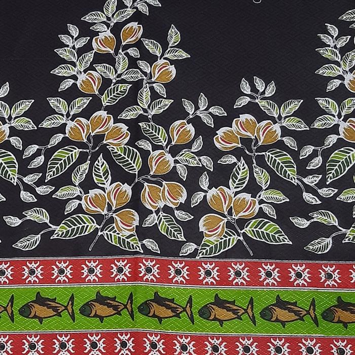 Gambar Bahan Batik Dolby motif Bunga Cengkeh - Hitam dari Oleh2 Khas Ambon-Maluku undefined Tokopedia
