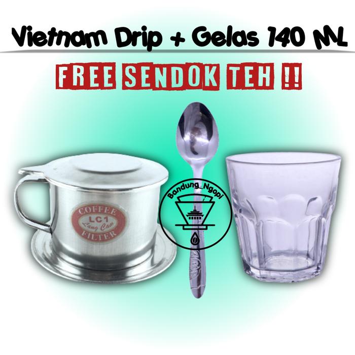 Gambar Paket Vietnam Drip 7Q 100 ML Plus Gelas Free Sendok Teh 7Q-JX5503-MJ14 dari Bandung ngopiku undefined Tokopedia